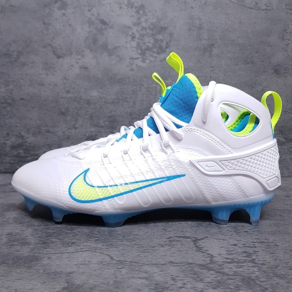 Nike Other - NIKE Huarache 9 Elite Mid Lax SE Lacrosse Cleats Mens Size 11.5 White Blue